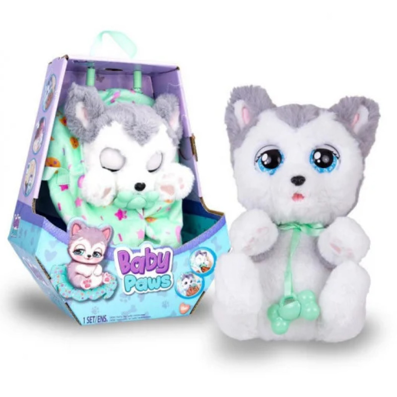 Baby Paws Interaktiv Plysbamse - Huskyen Flowy