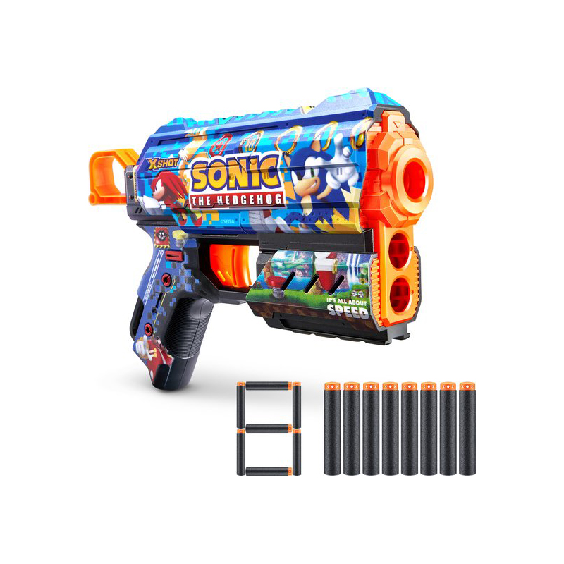 X-Shot Skins S1 Flux Sonic Blaster m/ 8 skumpiler - Mega Sonic