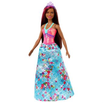 Barbie Dreamtopia Dukke 29cm - Prinsesse med brunt hår og rosa kjole