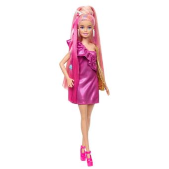 Barbie Totally Hair Dukke m/ rosa hår og tilbehør