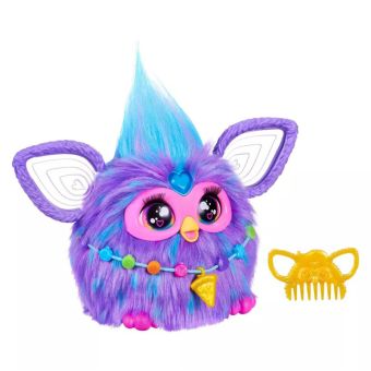 Furby Interaktiv Plysjleke m/ 15 motetilbehør - Purple