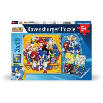 Ravensburger Puslespill 3x49 Brikker - Sonic Core