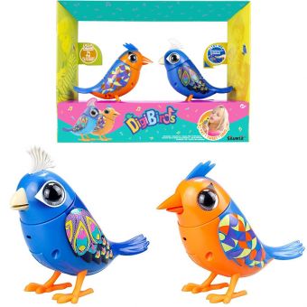 Silverlit Digibirds 2-Pakning - Sangfugler (blå og oransje)