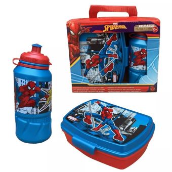 Marvel Spider-Man Matboks og Drikkeflaske Gavesett
