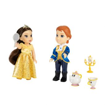 Disney 100 år Figursett m/ tilbehør 15cm - Belle og Prinsen