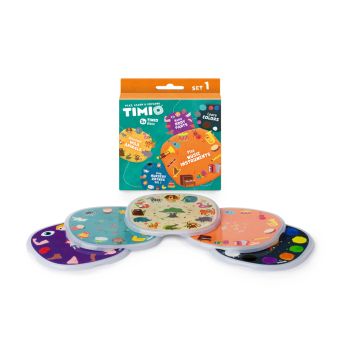 TIMIO CD Disc Sett 1 - Ville dyr, barnerim, farger, musikk og kroppsdeler