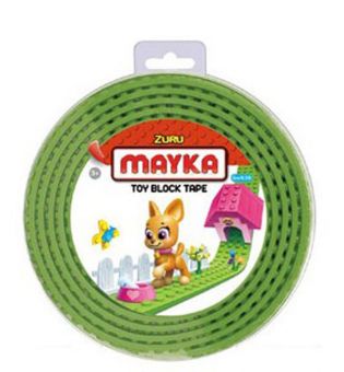 Mayka Block Tape Stor 2 meter - Mørk grønn