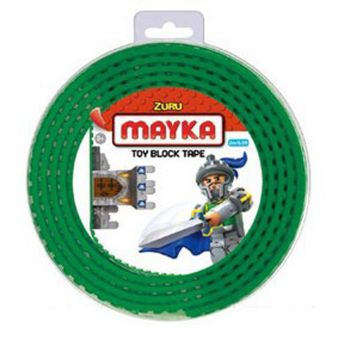 Mayka Block Tape Stor 2 meter - Lys grønn