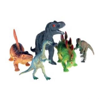 Sett med 5 stk dinosaurer