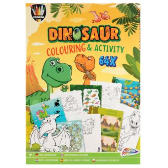 Grafix A4 Farge- og Aktivitetsbok 64 Sider - Dinosaur