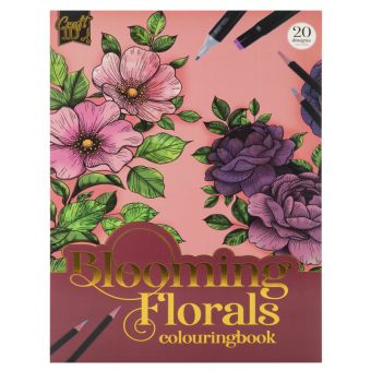 Fargebok A4 20 Design - Blooming Florals